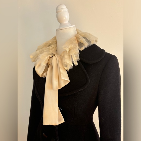 Vintage Mary Ann Restivo Silk Blouse Pierrot Collar Size 10 - Picture 7 of 16